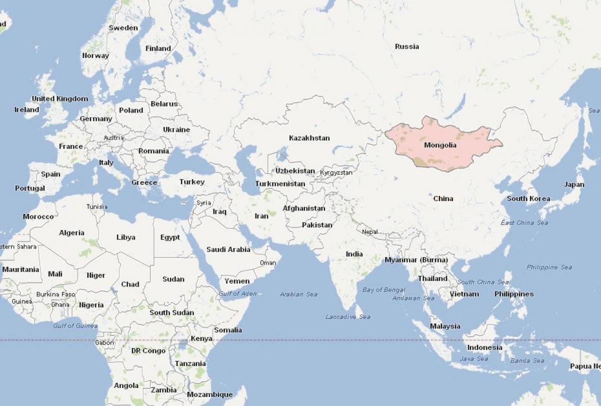 kaart van Mongolië kaart asië