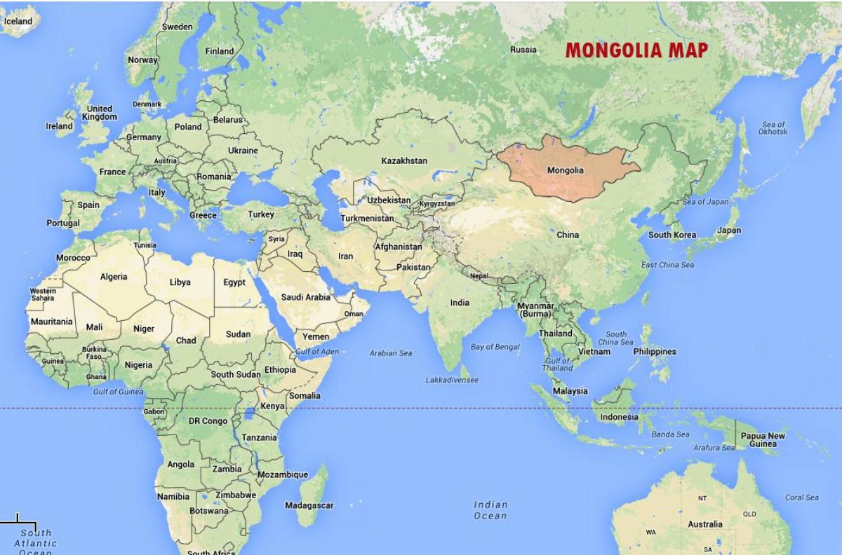 wêreld kaart wat Mongolië