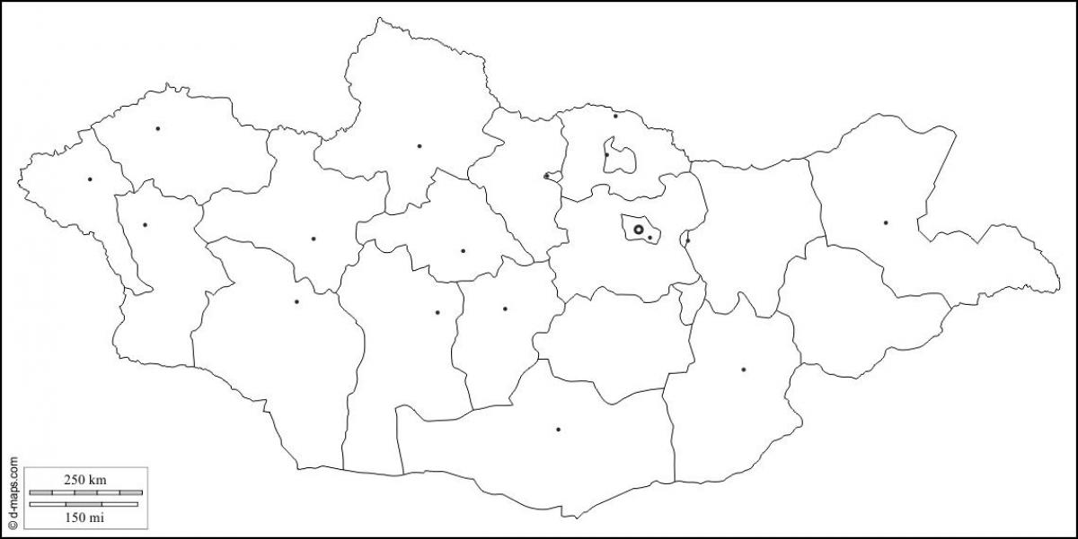leë kaart van Mongolië