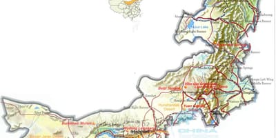 Die buitenste Mongolië kaart