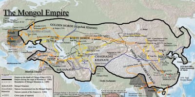Mongoolse geskiedenis kaart