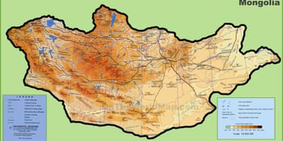 Mongolië kaart plek