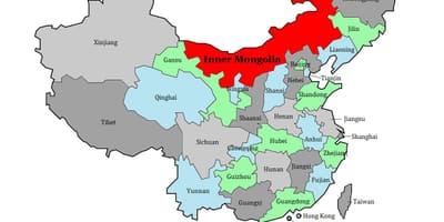 Kaart van Mongolië streek