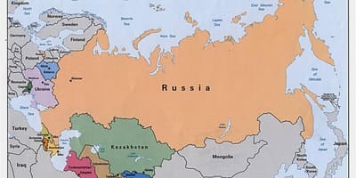 Kaart van rusland Mongolië