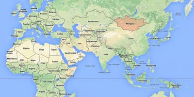 Ulan bator Mongolië kaart